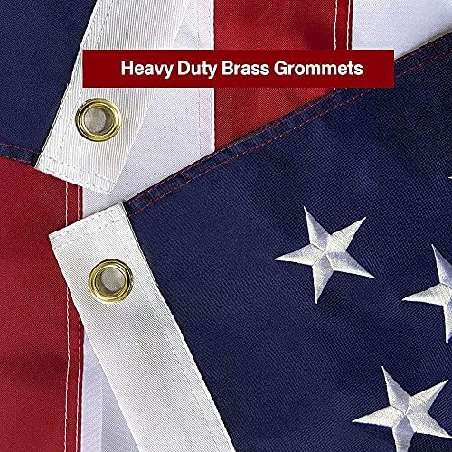American Flag 8x12 FT Embroidered Stars, Sewn Stripes, Brass Grommets USA US ...