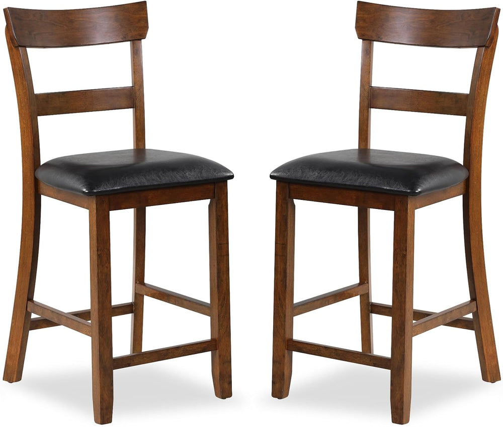 ERGOMASTER Dining Chairs Set of 2, Farmhouse 25.5" Bar Chairs, Rubber Wo...
