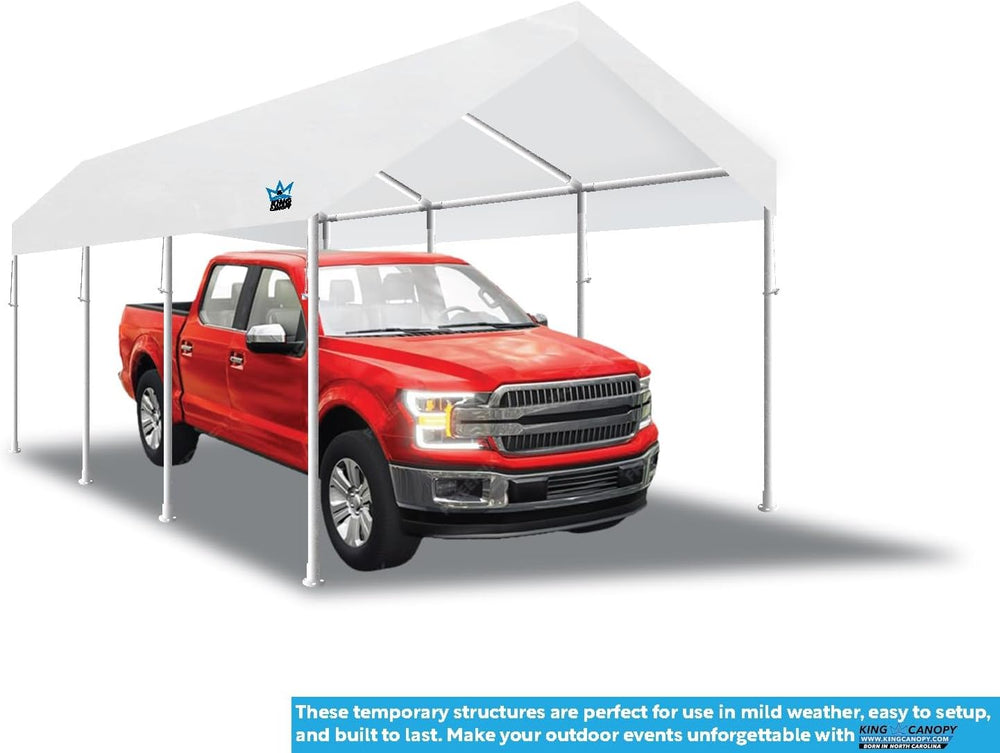 King Canopy Hercules 10-Feet by 20-Feet, 2-Inch Hammertone Steel Frame w/Butt...