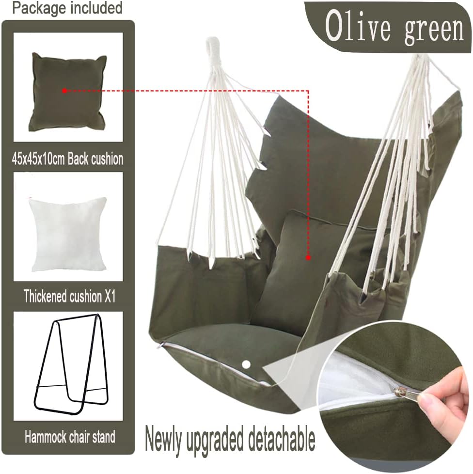 Hammock Chair with Stand,Hammock Chair Stand with Hanging Swing Chair Include...
