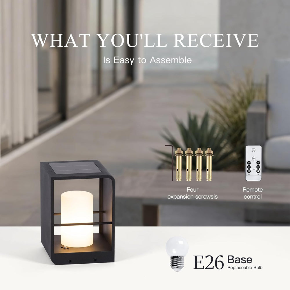 IP65 Solar Lanterns Outdoor Waterproof, LED Corner Floor Lamp Dimmable