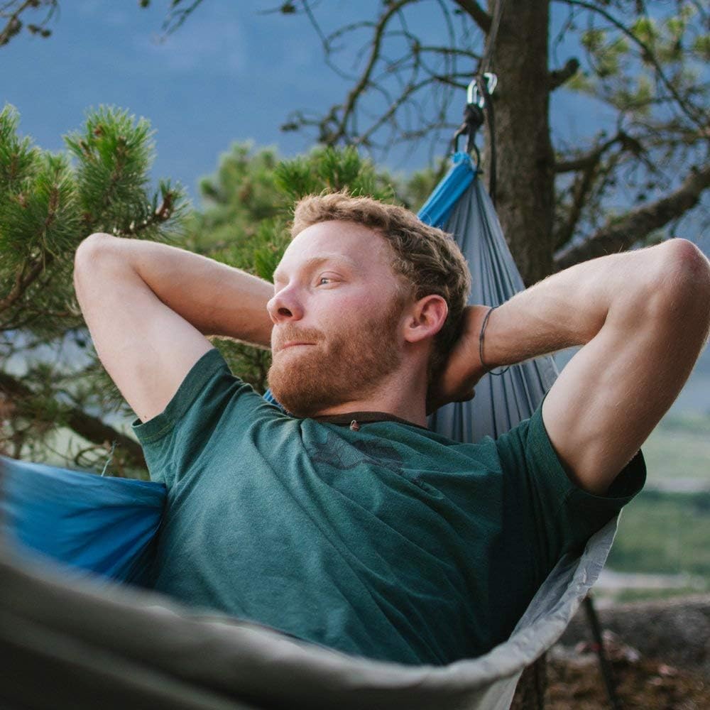 Fox Outfitters Neolite Double Camping Hammock - Lightweight Portable Nylon Pa...