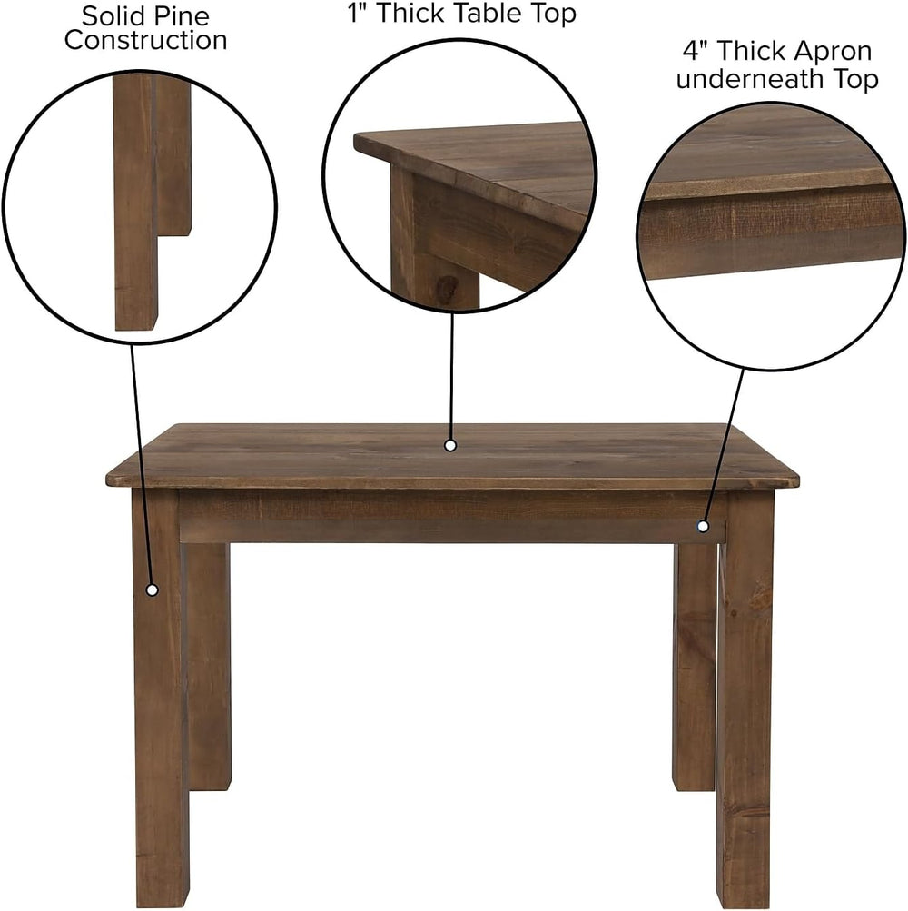 Flash Furniture Hercules 46x30 in Rectangular Dining Table