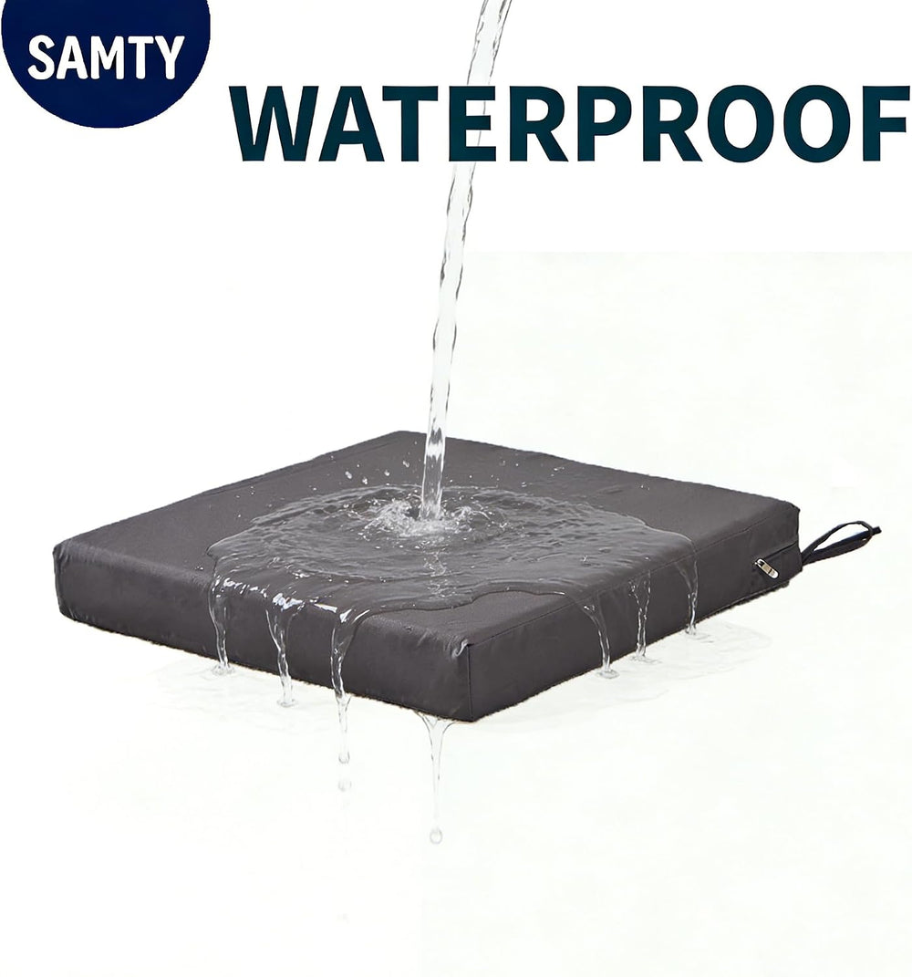 SAMTY Outdoor Chair Cushions, Waterproof Patio Seat Cushion of 2, 20X20X3