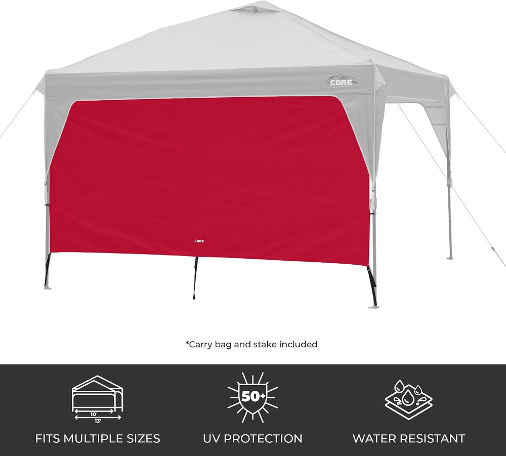 CORE Sunwall for Straight Leg Pop Up Canopy Tent – Fits 10x10 and 13x13 Canop...