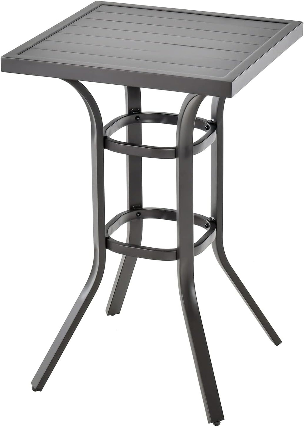 Tangkula 24 Inch Outdoor Bar Table, Patio Bar Height Table with Aluminum Tabl...