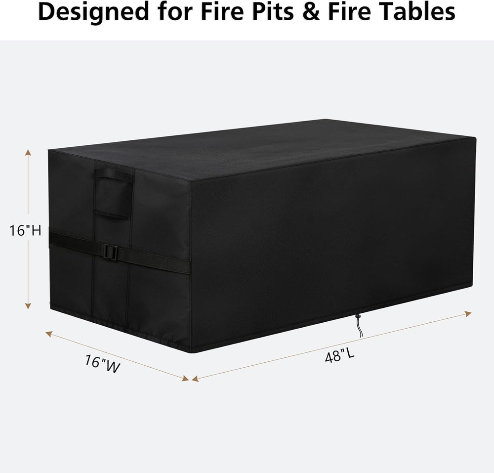 TheElves Rectangle Fire Pit Cover 48x16x16 inch for Rectangle Fire Table