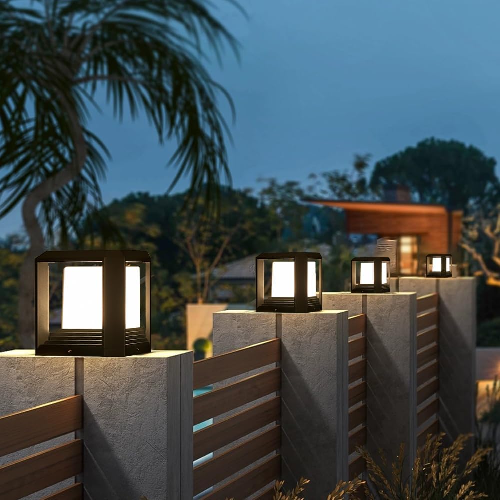 Hardwired LED Outdoor Post Light Waterproof Pillar Lamp