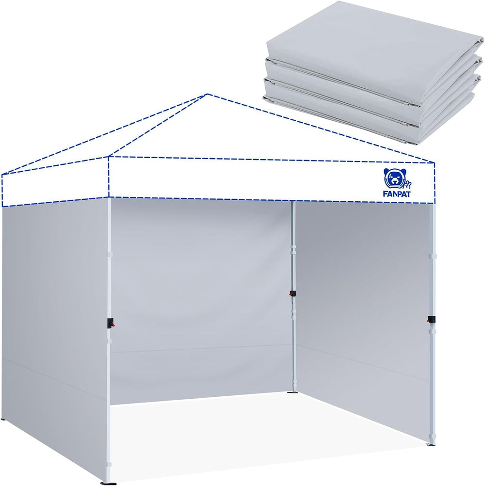 FANPAT Sidewalls for 10x10 Pop Up Canopy, Durable Gray(3Pcs Sidewalls Only)