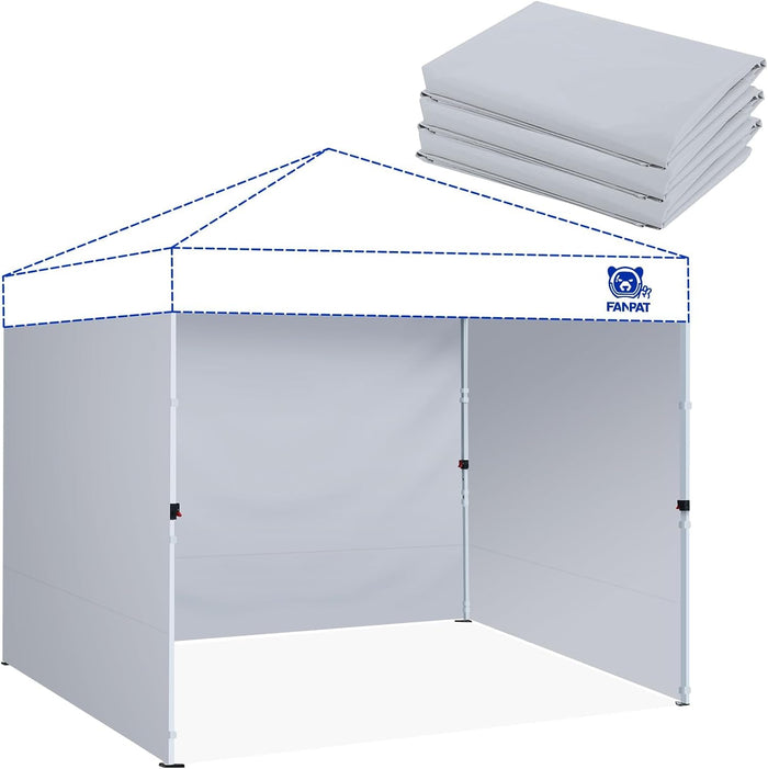 FANPAT Sidewalls for 10x10 Pop Up Canopy, Durable Gray(3Pcs Sidewalls Only)
