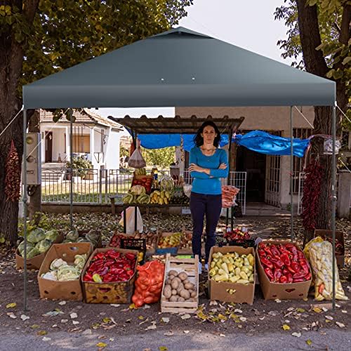 Tangkula 10x10 Ft Pop Up Canopy, Easy Set-up Instant Tent with Center Lock, C...