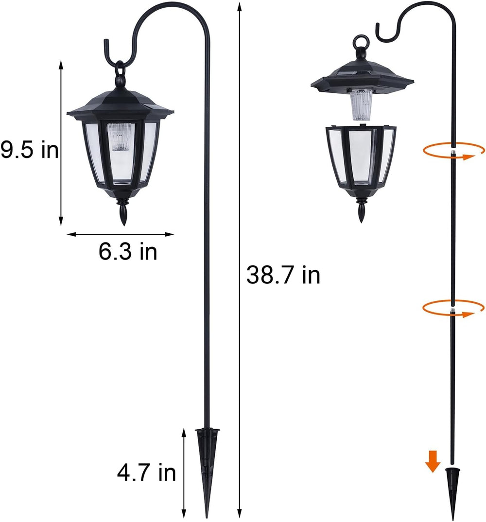 Dynaming 6 Pack Solar Hanging Lights Outdoor, Solar Powered Garden Decorative...