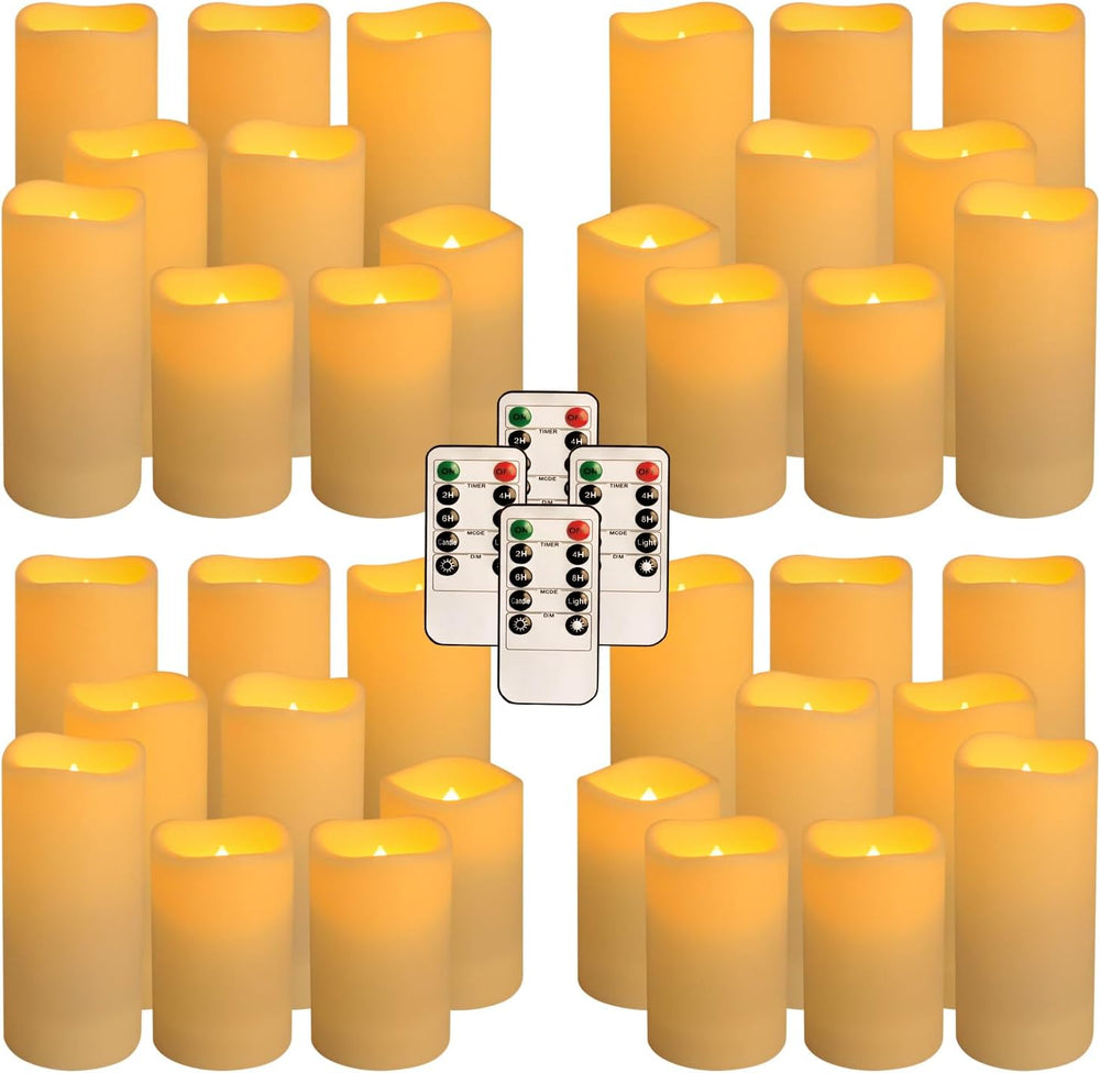 36 Pack Waterproof Flameless LED Candles - Outdoor Battery Operated Candles w...