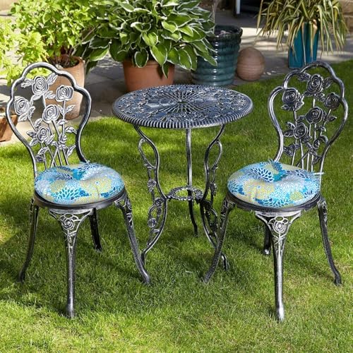 LVTXIII Outdoor Bistro Chair Cushions, 15"x15"x4" Round Patio ...