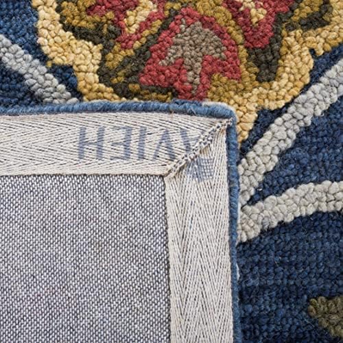 SAFAVIEH Blossom Collection 12' x 15' Navy/Multi BLM402A Handmade Pre...
