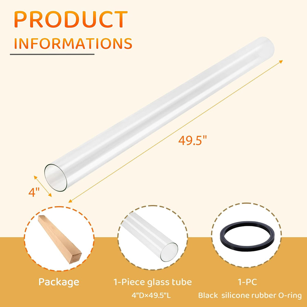 Patio Heater Glass Tube Replacement, 49.5 x 4" Patio Heater Replacement ...