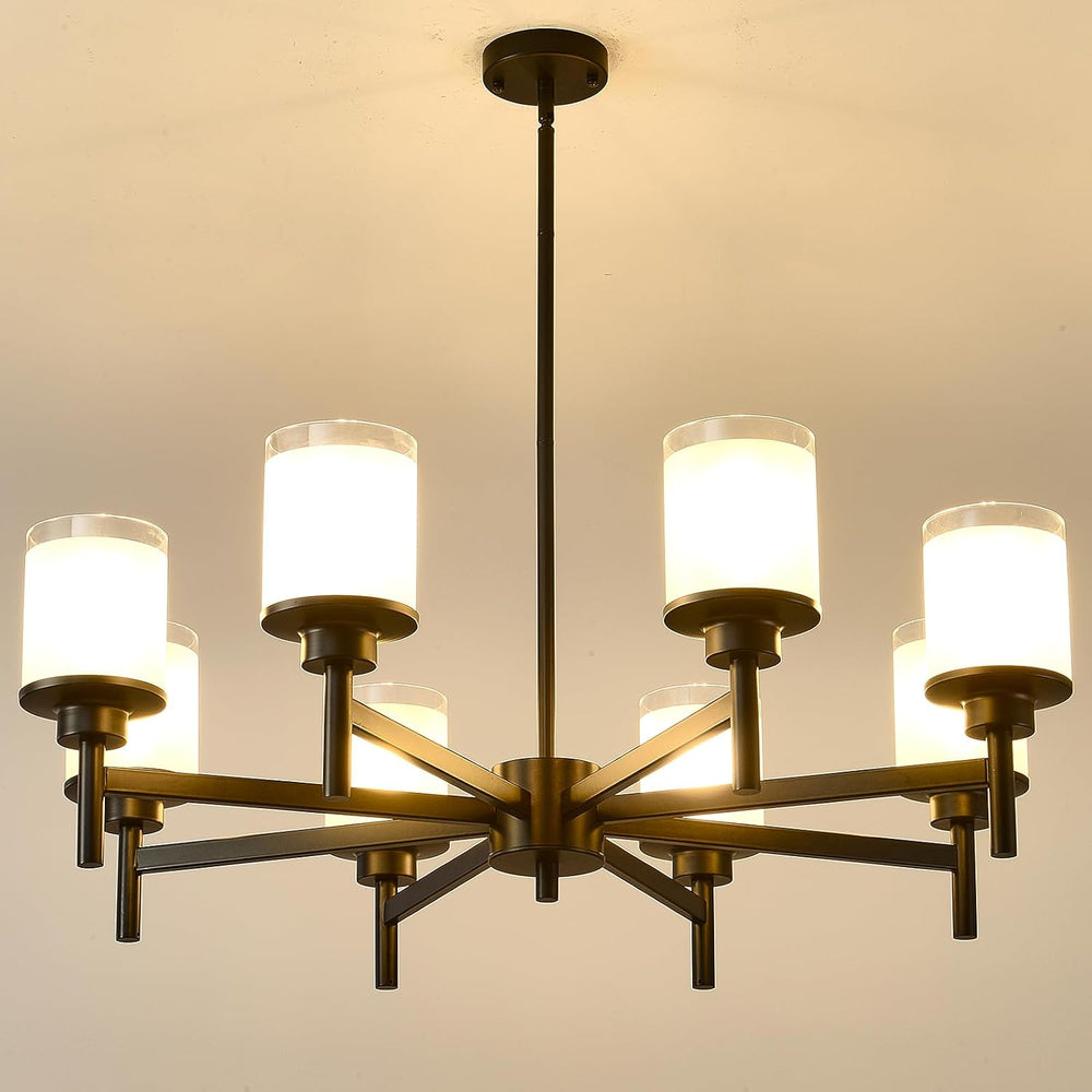 8-Light Farmhouse Chandelier for Dining Room Kitchen Island