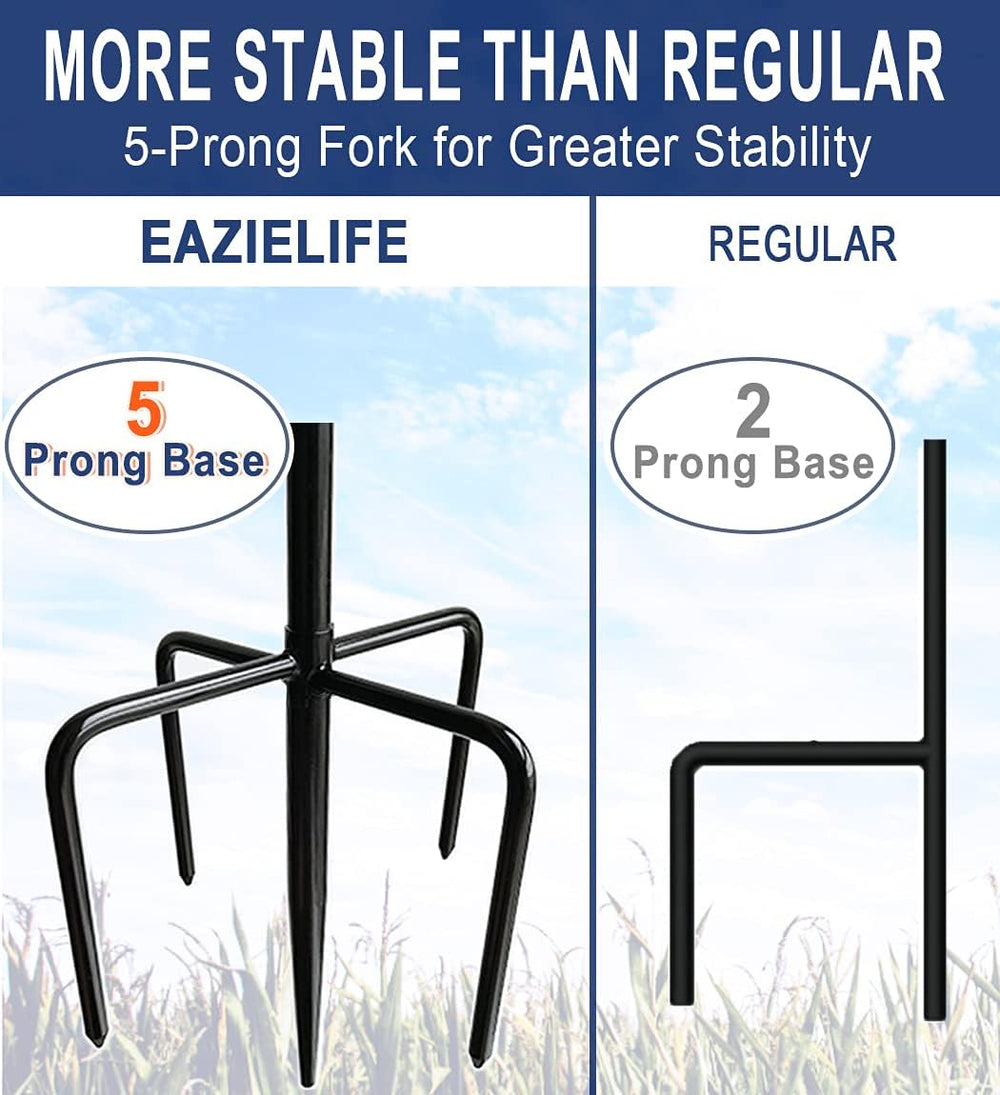 Shepherds Hook for Outdoor Bird Feeders Pole 92 Inch Tall, Adjustable Heavy D...