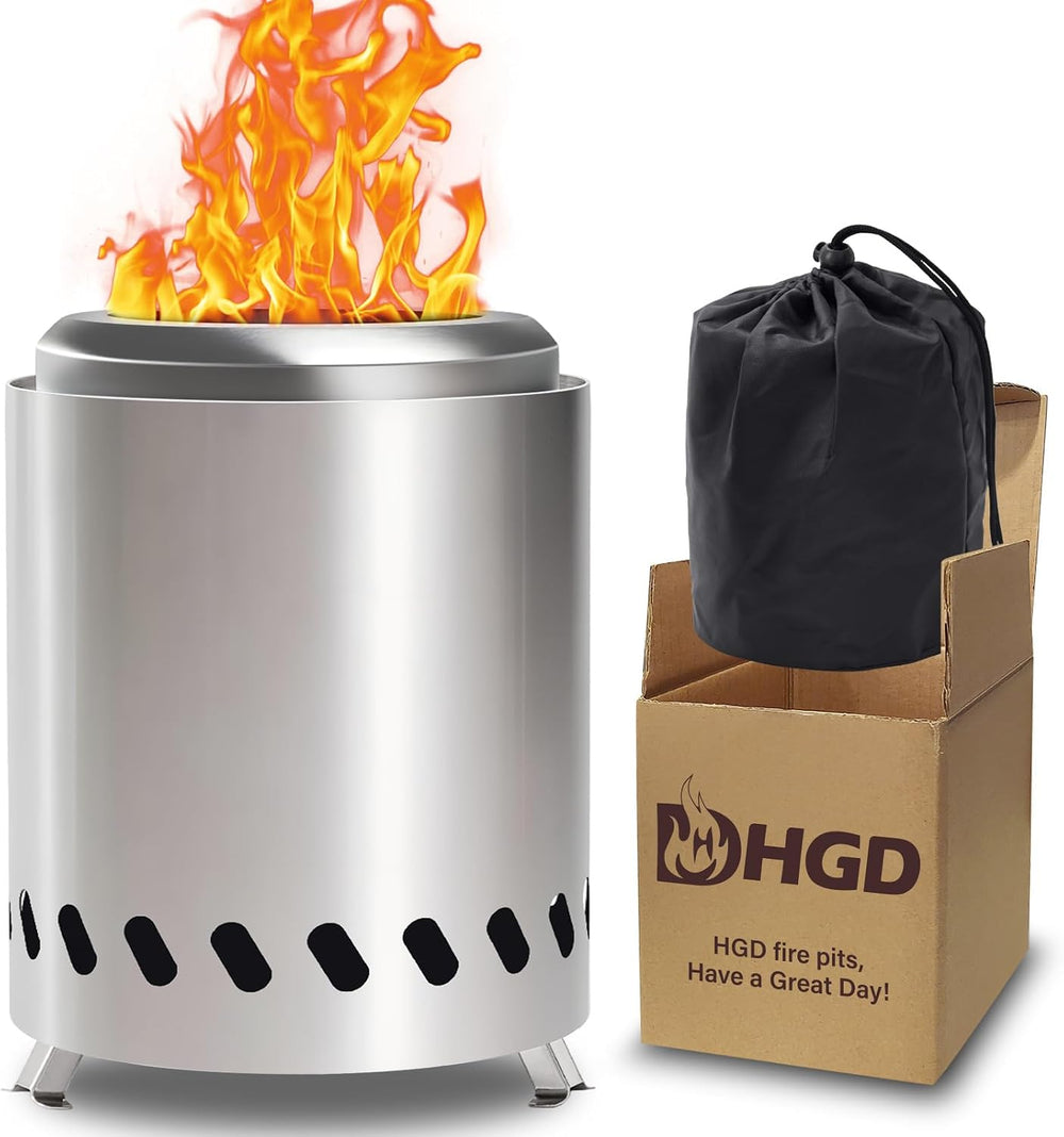 HGD 9.6 x 7.1 in Small Tabletop Fire Pit, Portable Mini Smokeless Table Top F...