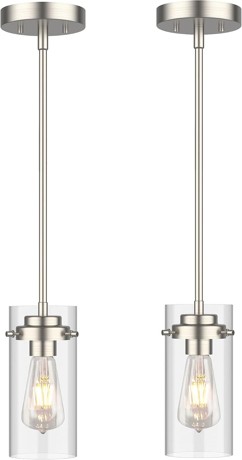 EAPUDUN Pendant Light (2 Packs), Kitchen Ceiling Hanging Light, Adjustable He...