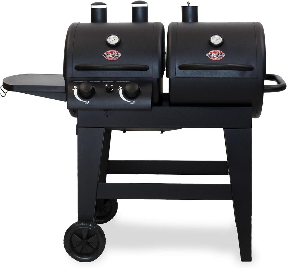 Char-Griller® Dual-Function 2-Burner 24,000 BTU Propane Gas and Charcoal Comb...