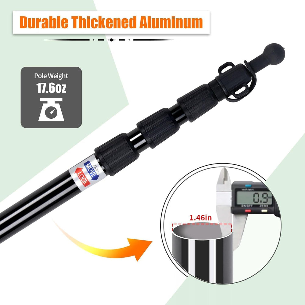 AYAMAYA Tarp Poles for Camping, Adjustable Aluminum Tent Poles Heavy Duty