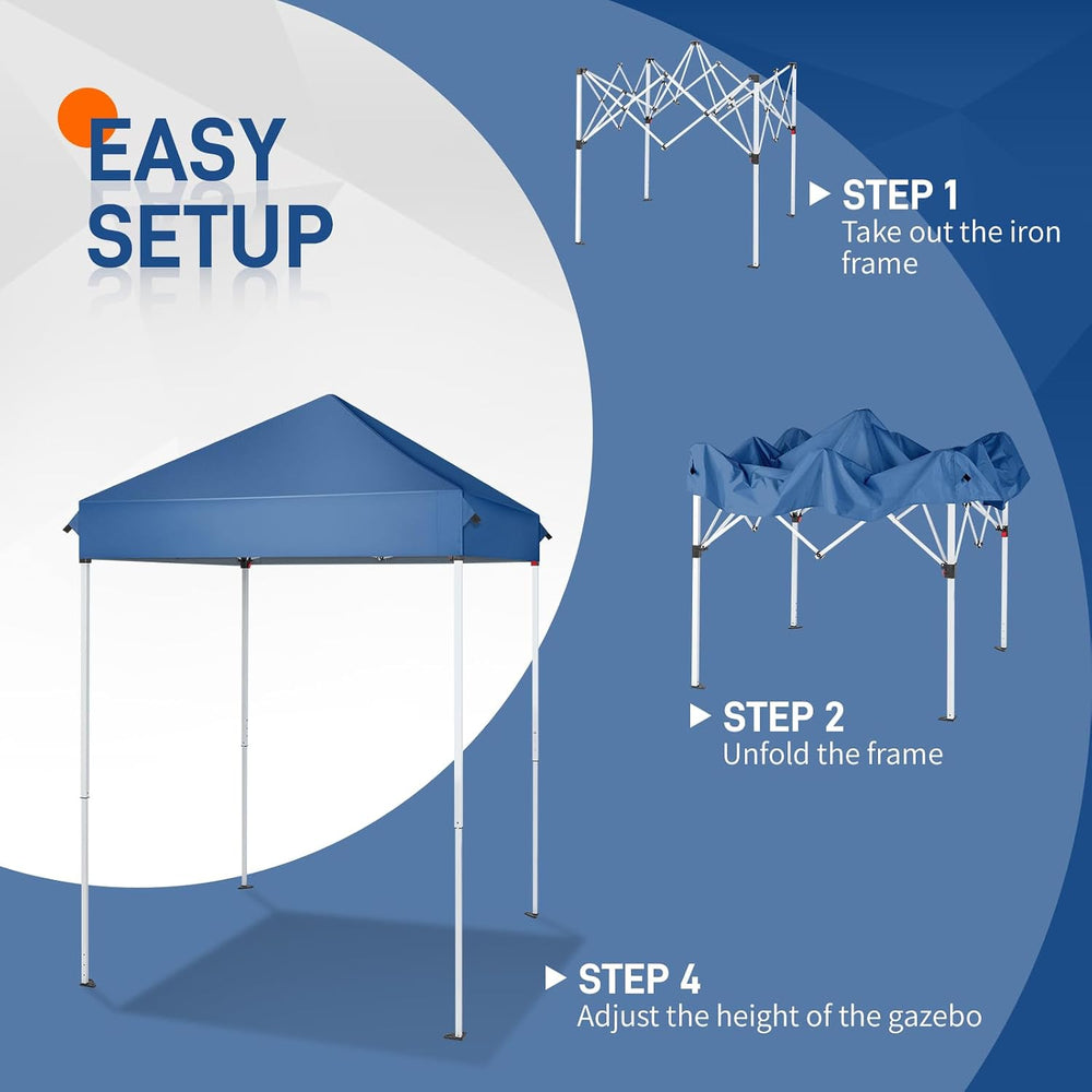 5x5 Pop Up Canopy Tent, Outdoor Small Shade Canopy Tent with Carry Bag, Porta...