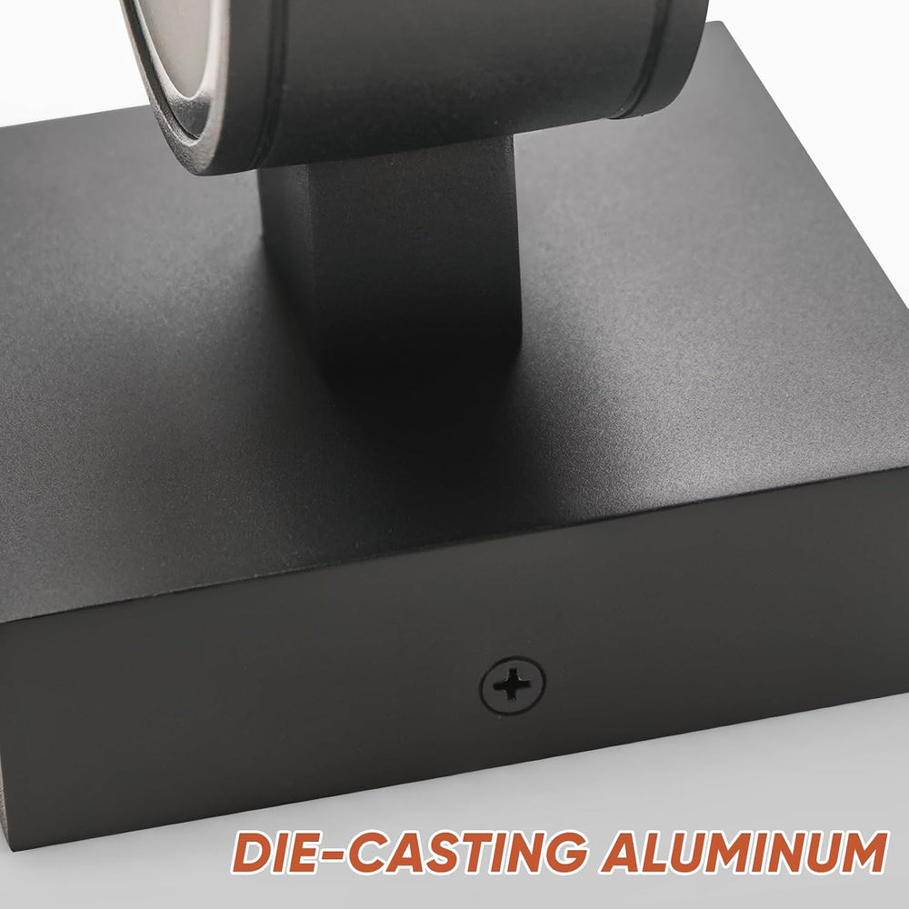 Fire Wolf Aluminum LED Outdoor Wall Light, Modern Black 3000K Outdoor Wall Sc...