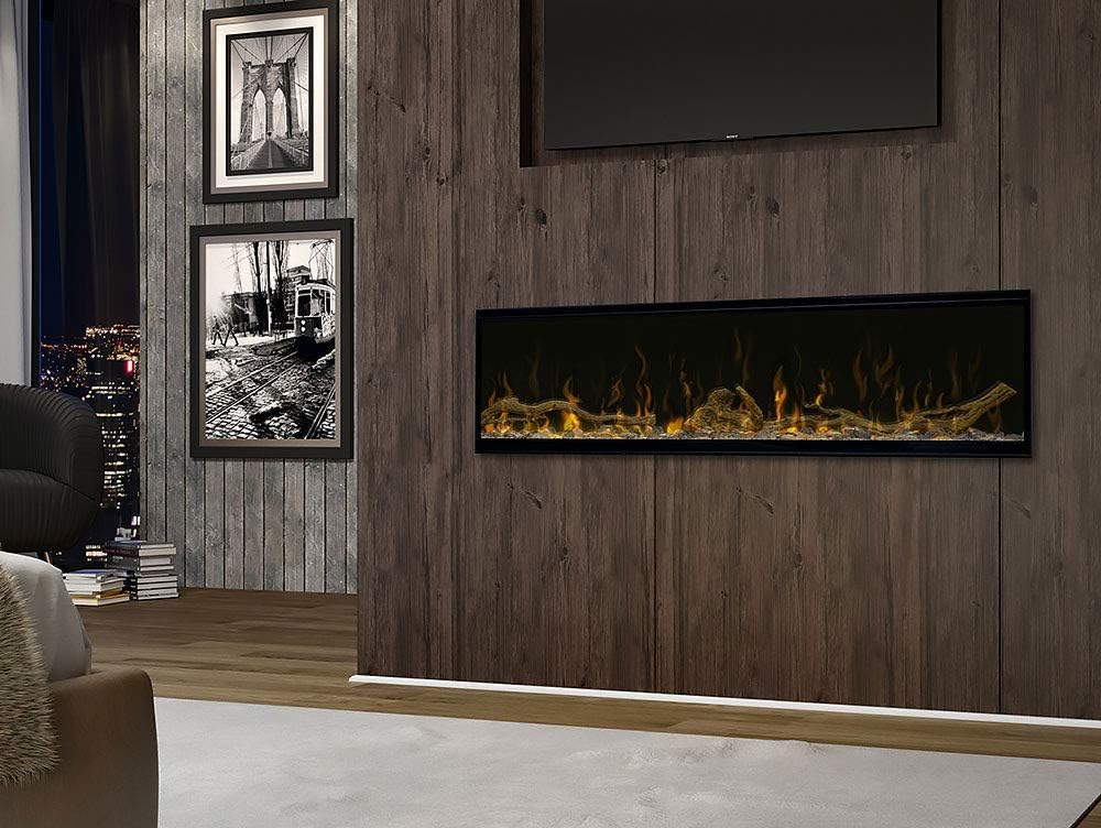 Dimplex IgniteXL 60" Built-in Linear Electric Fireplace with Driftwood a...