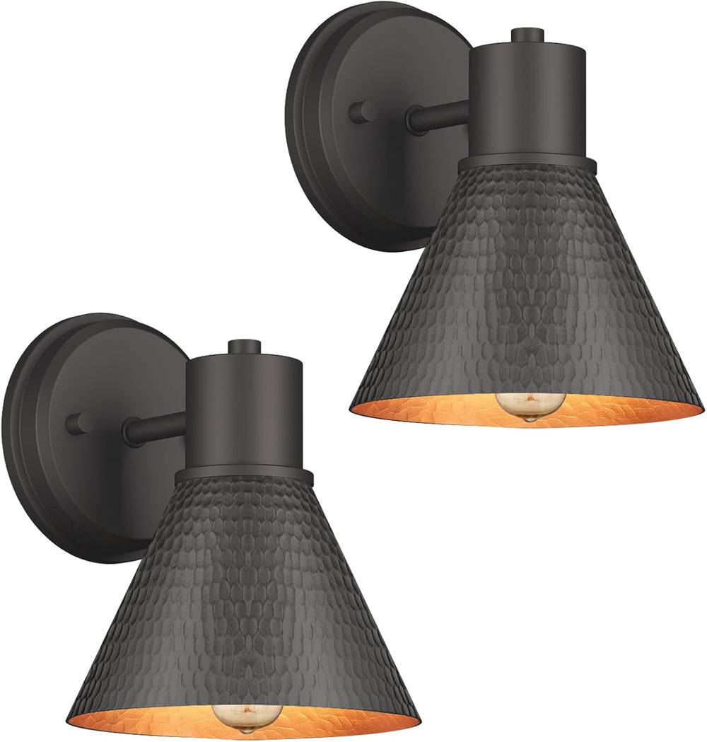 2 Pack Outdoor Wall Sconces,Wall Lights Fixture Exterior Farmhouse Lamps