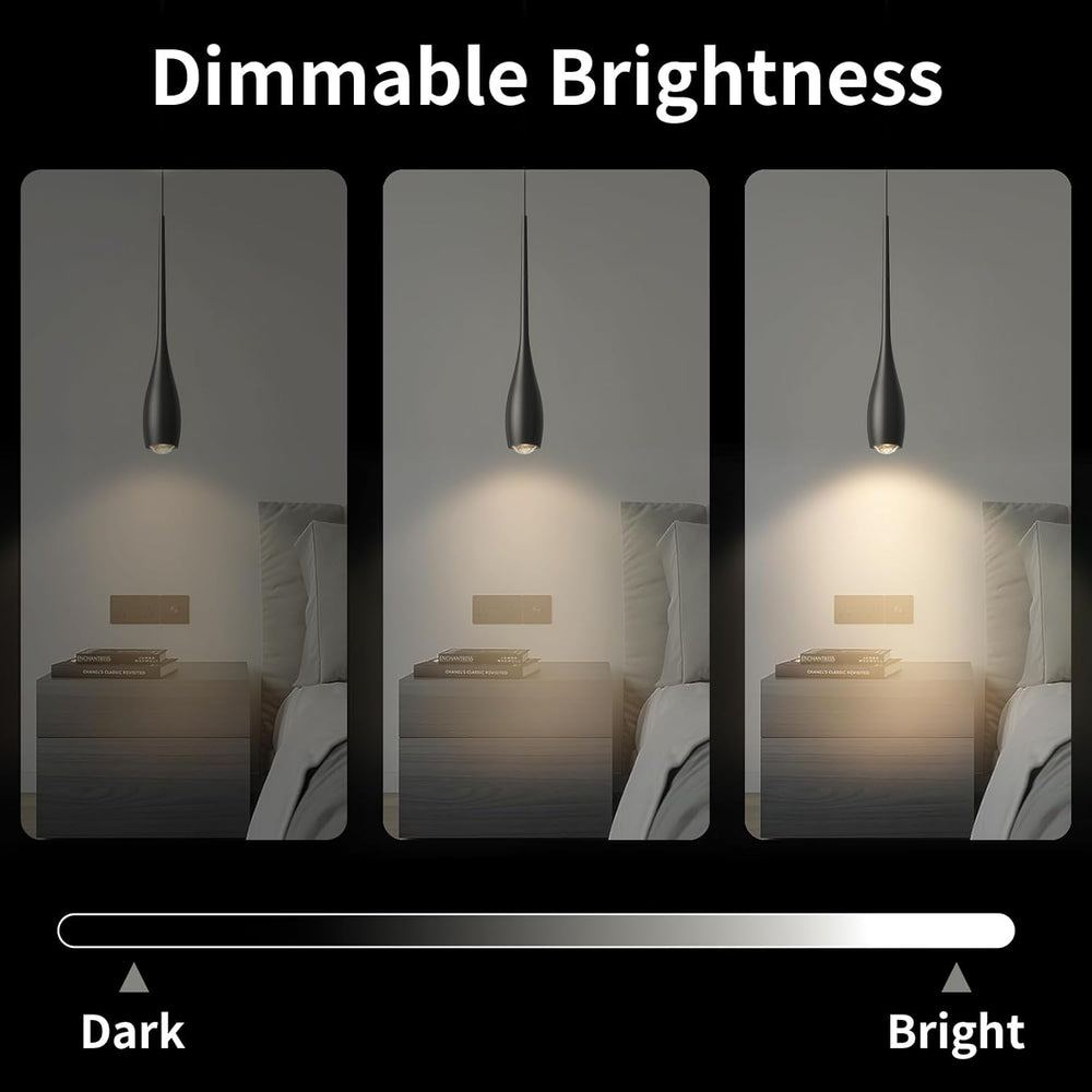 Black Pendant Lights Kitchen Island, Modern LED Pendant Light Fixtures, Small...