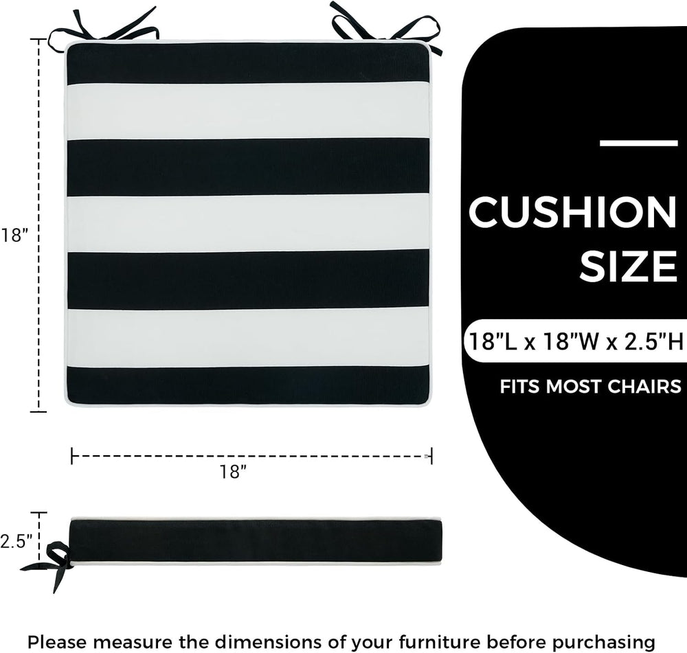 Patio Chair Cushion 18"x18"x2.5" for Patio Furniture, 2 Pack, ...