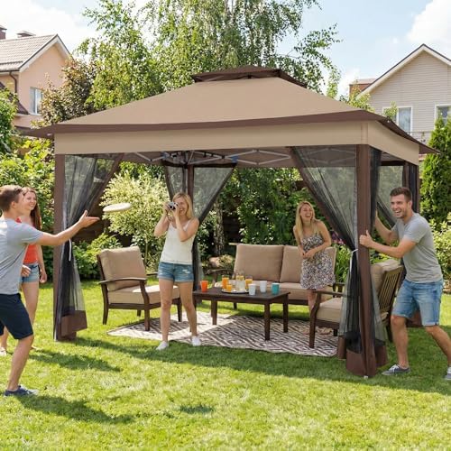 COBIZI 12x12 Pop Up Gazebos On Clearance - Upgrade Easy Up Metal Outdoor Gaze...