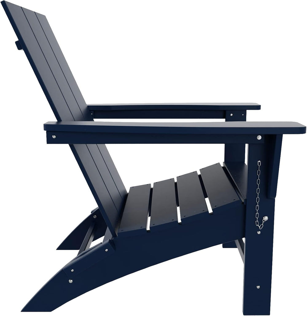 WestinTrends Ashore Modern Outdoor Folding Adirondack Chair (Set of 2), Navy ...