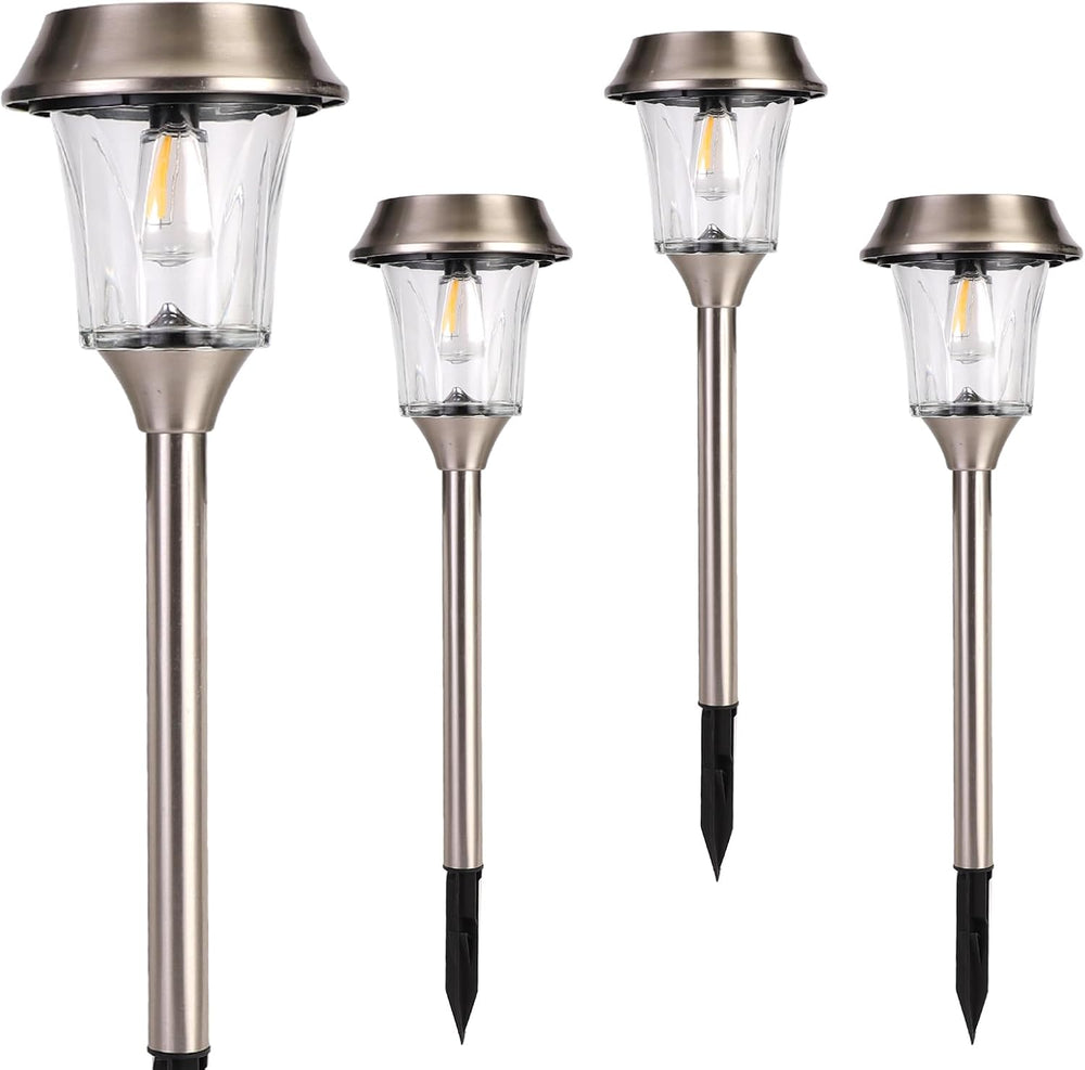 Solar Pathway Lights Outdoor, Landscape Lighting 4 Pack