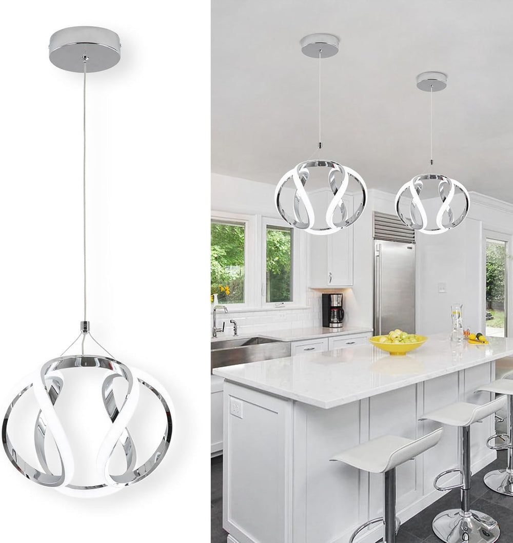 CANEOE Modern Led Pendant Light, 5500K Creative Led Kitchen Island Pendant Li...