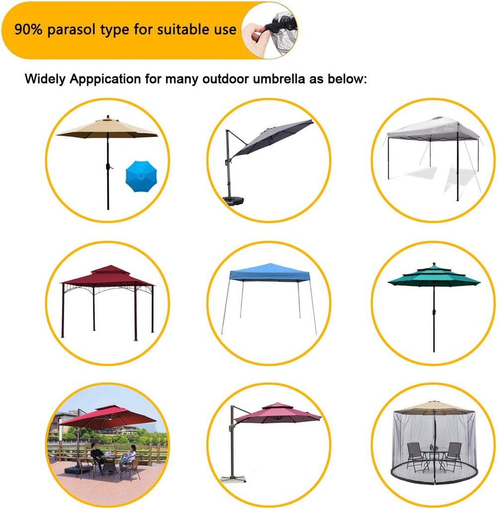 10' x 10' Patio Umbrellas Netting Mosquito Netting, Gazebo Canopy Pat...