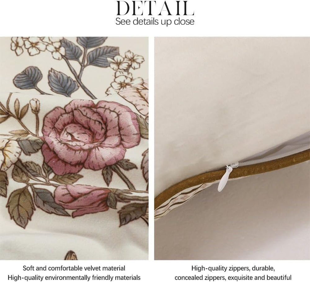 patdrea Designer Velvet Throw Pillow Cover,Set of 2,12"x28"-Hoenycan