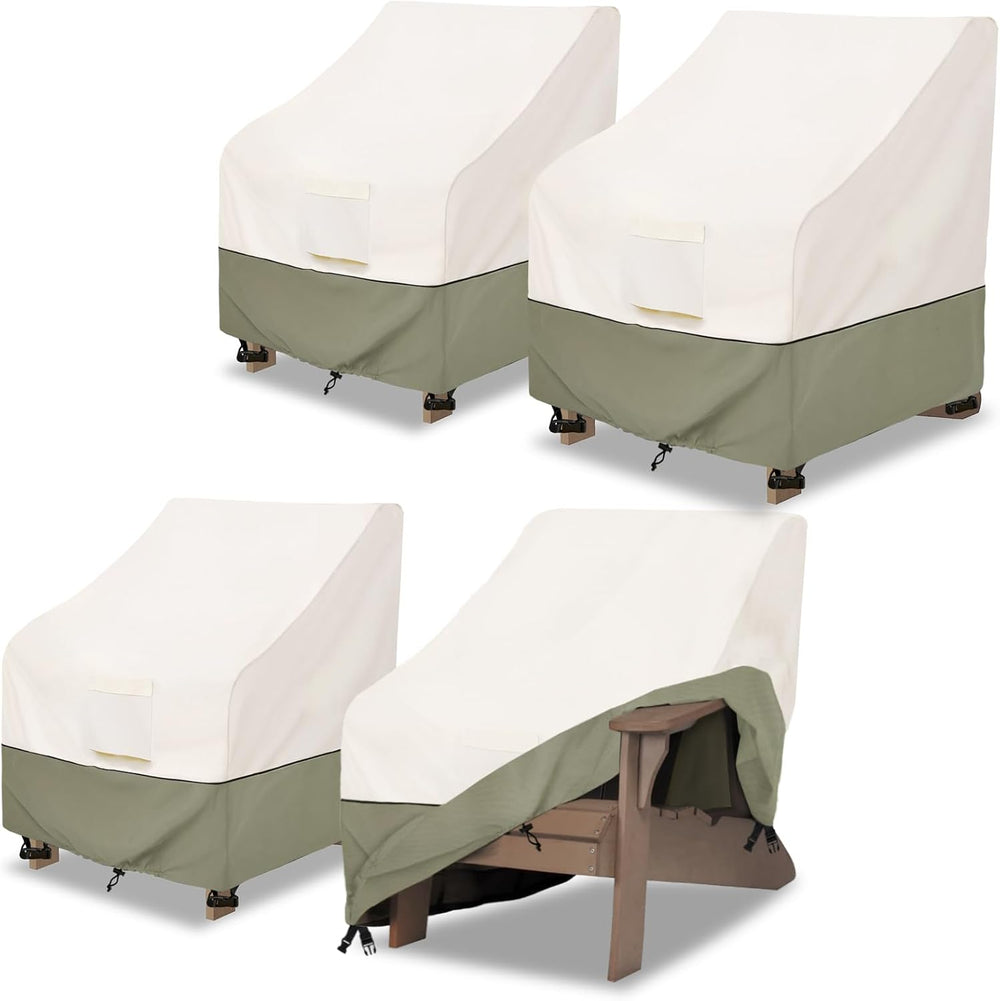 Bitubi Waterproof 4 Pack Patio Adirondack Chair Cover for Outdoor Chair Size ...