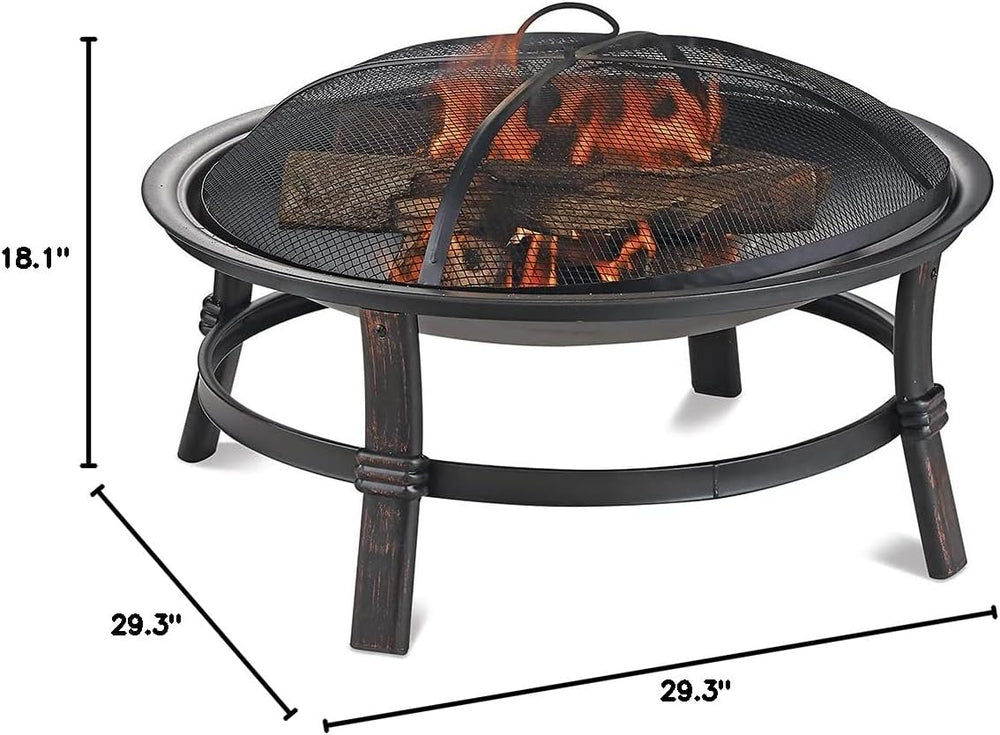 Endless Summer WAD15121MT Brushed Copper Wood Burning Outdoor Firebowl
