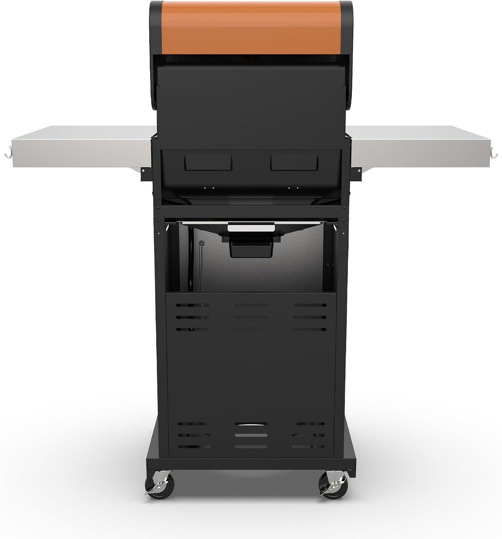 Permasteel 2-Burner Propane Gas Grill, BBQ Grill with Foldable Side Tables &a...