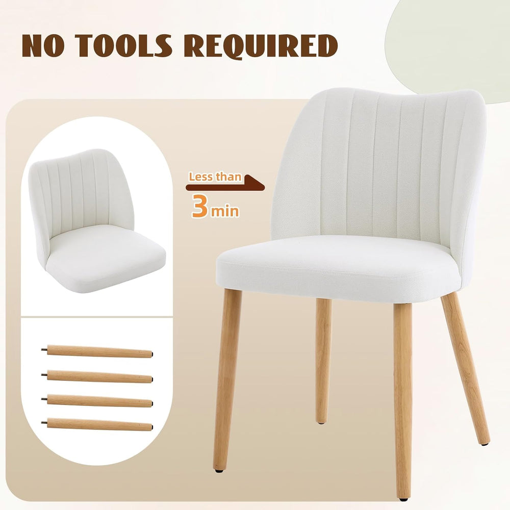 Garvee Wooden Dining Chairs Set of 6, Dining Room Chairs with Wood Legs