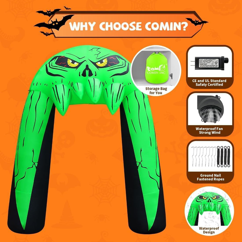 COMIN 10 FT Halloween Inflatables Archway Outdoor Decorations Blow Up Yard Mo...