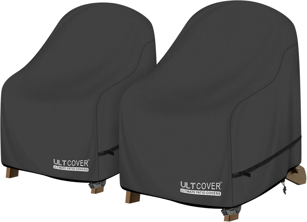 ULTCOVER Patio Adirondack Chair Cover 32W x 35D x 36H in, Black