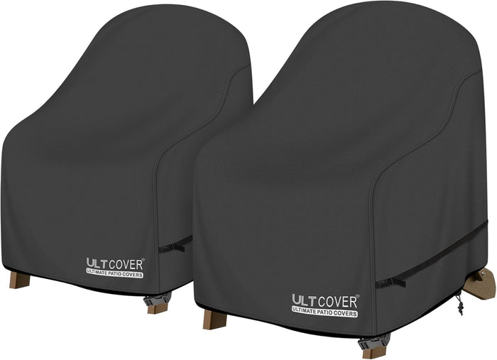 ULTCOVER Patio Adirondack Chair Cover 32W x 35D x 36H in, Black
