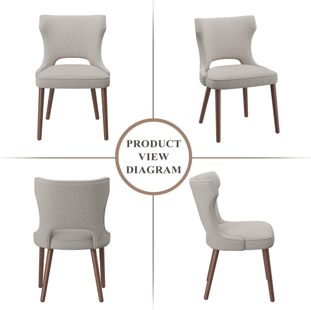 Wooden Dining Chairs Set of 4, Mid Century Dining Room Chairs with Solid Wood...