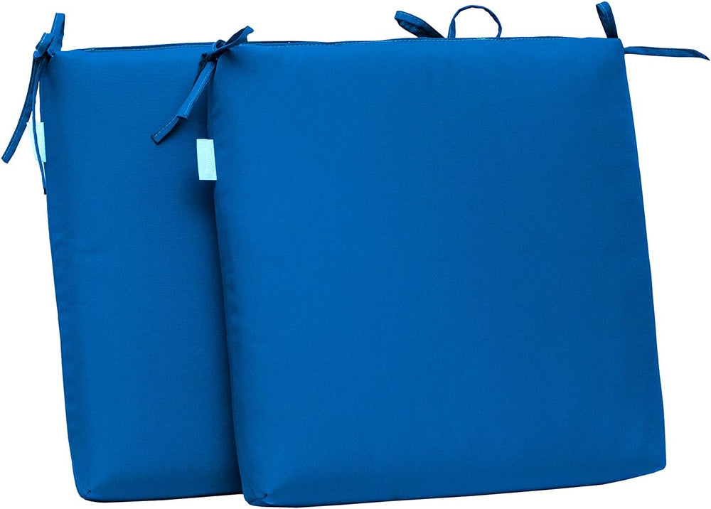 QILLOWAY Outdoor Indoor Seat Cushions, Square Foam Dining Chair Pads,All Weat...