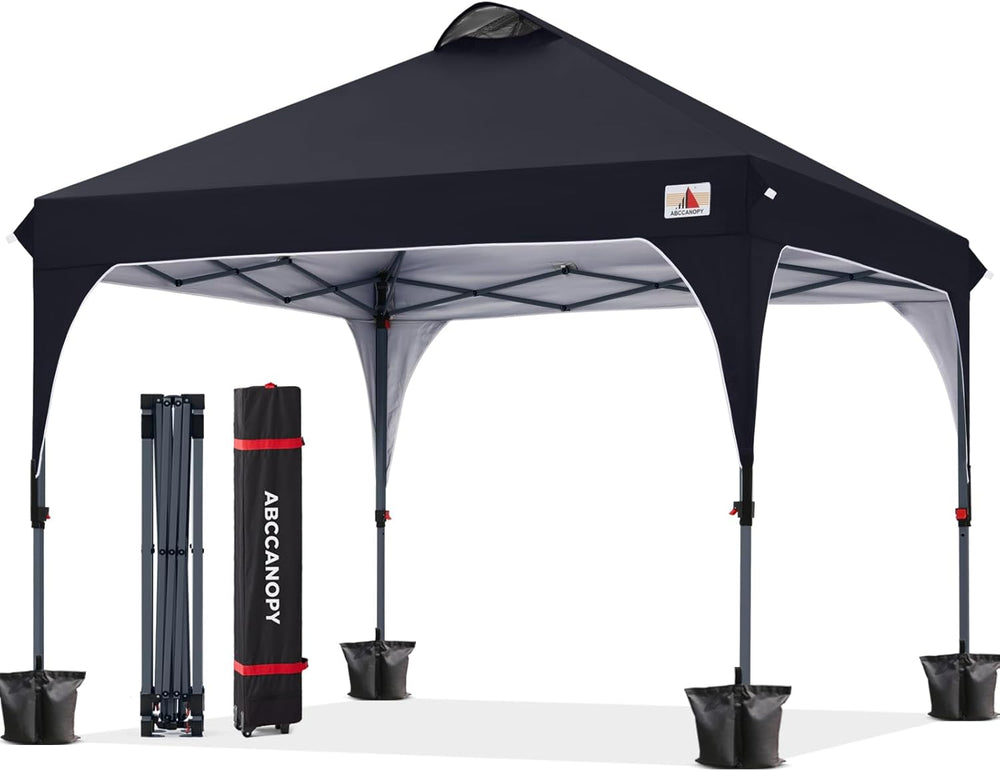 ABCCANOPY 10x10 Pop up Canopy Tent Instant Outdoor Shelter, Dark Black