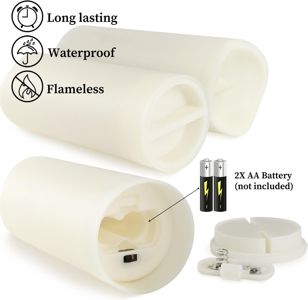 36 Pack Waterproof Flameless LED Candles - Outdoor Battery Operated Candles w...