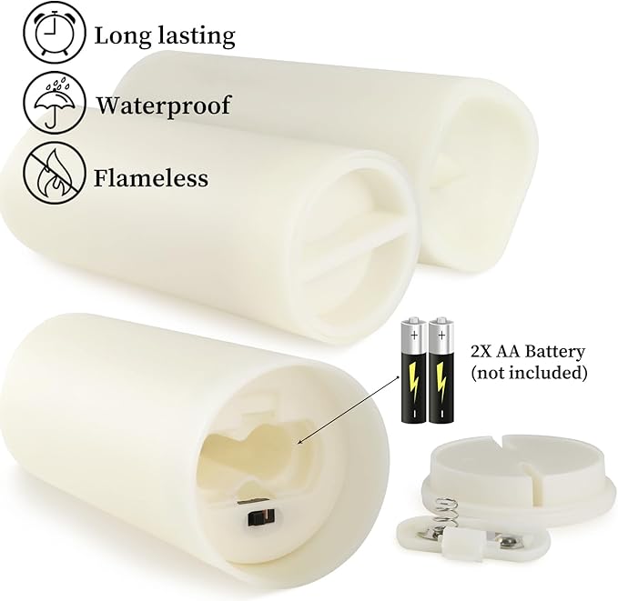 36-Pack Flickering Flameless Candles with Remote Control - LED Fake Candle Pe...